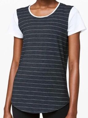 Lululemon Love Crew Parallel Stripe Grey & White